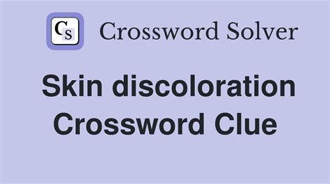 discolored crossword clue